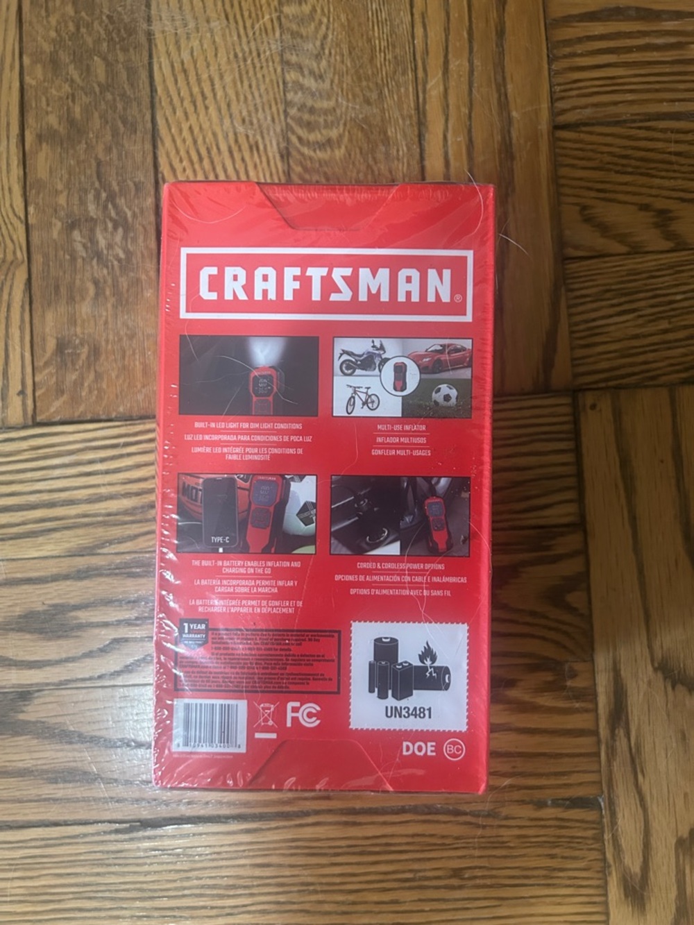 Craftsman Red and Black Portable Tire Inflator - 150 PSI NWT - Picture 3 of 5
